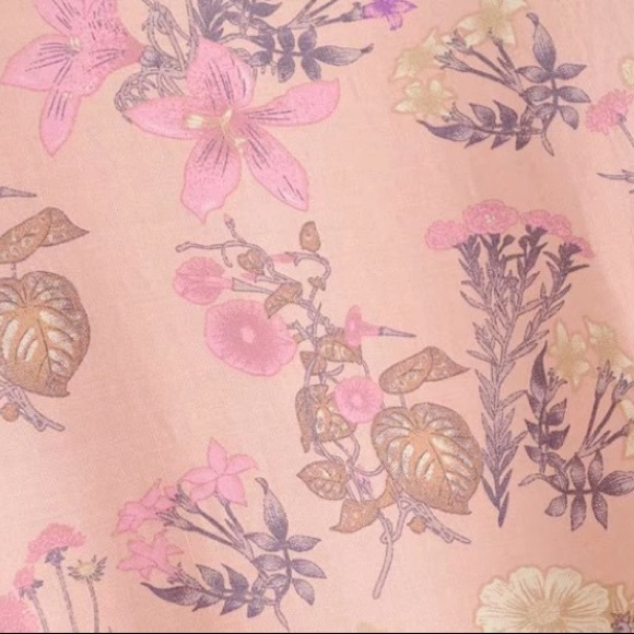 Pink Festival Bohemian Flower Floral Boho Printed Short Kimono Robe Tunic Wrap - Picture 10 of 14